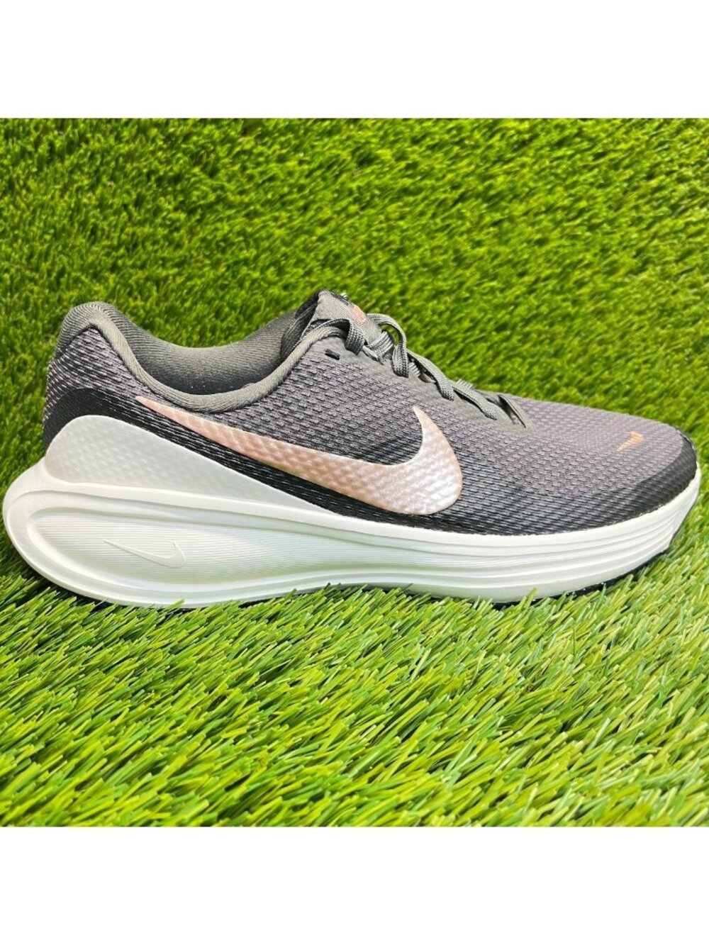 Nike Revolution 8 Womens Size 7.5 Gray Rose Gold Athletic Running Shoes Sneakers